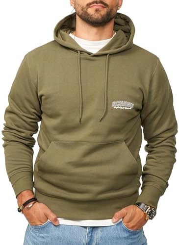 JACK & JONES Herren Kapuzenpullover Hoodie Pullover mit Kapuze Sweater für Männer Logo