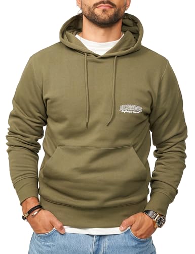JACK & JONES Herren Kapuzenpullover Hoodie Pullover mit Kapuze Sweater für Männer Logo JJ24742-KAL-L