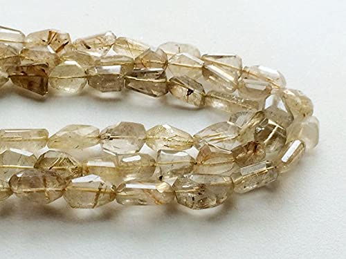 Quartz rutile doré naturel LKBEADS pour ateliers créatifs et bijoux bohèmes chic