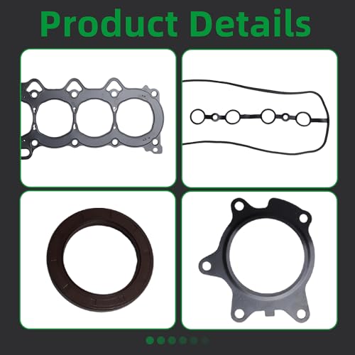 Image of Head Gasket with Bolts Set,1.5L 2000-2017 for Toyota Echo, 2000-2015 for Toyota Yaris, for 1.5L 1497CC L4 DOHC 16V 1NZFE, Replace HGB949, HGS949, HS26258PT, CPWK547, ES72197(55pcs)