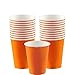 Plain Pumpkin Orange Disposable Paper Cups - 9oz, 14 Count - Ideal for Parties, Picnics, & All Occasions