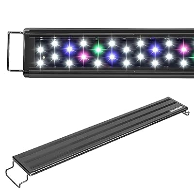 AQUANEAT LED Aquarium Light Full Spectrum 17 Inch Light Body with Extendable Brackets for 18 Inch to 24 Inch Fish Tank Light Fresh Water