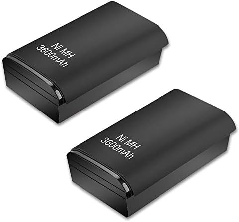 ActZone 2pcs 3600mAh Rechargeable Ni-MH Battery Replacement for Xbox 360 Wireless Controller