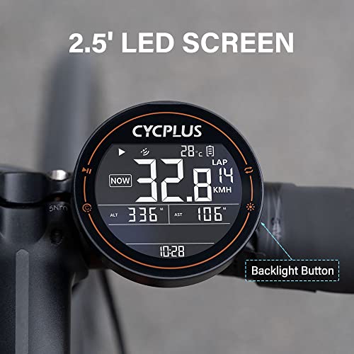Cycplus Gps Bike Computer, Wireless Cycling Computer, Ant+ Bluetooth Bicycle Computer Mini Speedometer Odometer Waterproof Mtb Tracker, Rechargeable With 2.5 Inch Screen For Bikers Outdoor Cycling #TOP1