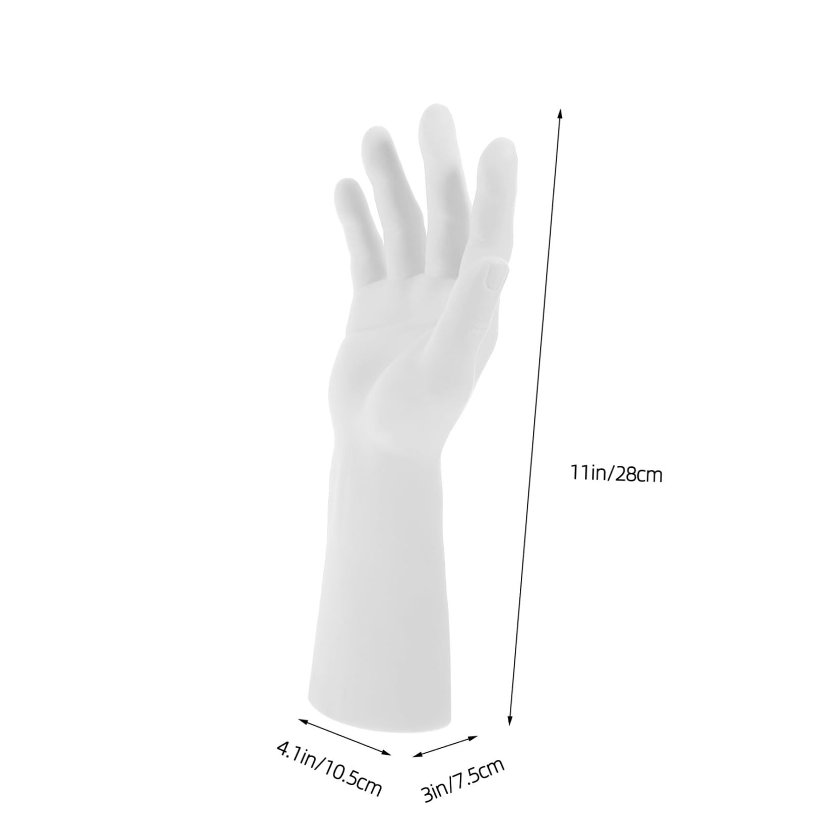 Hohopeti Realistic Hand Model Stand Male Right Hand Plastic Mannequin for Ring Jewelry Display