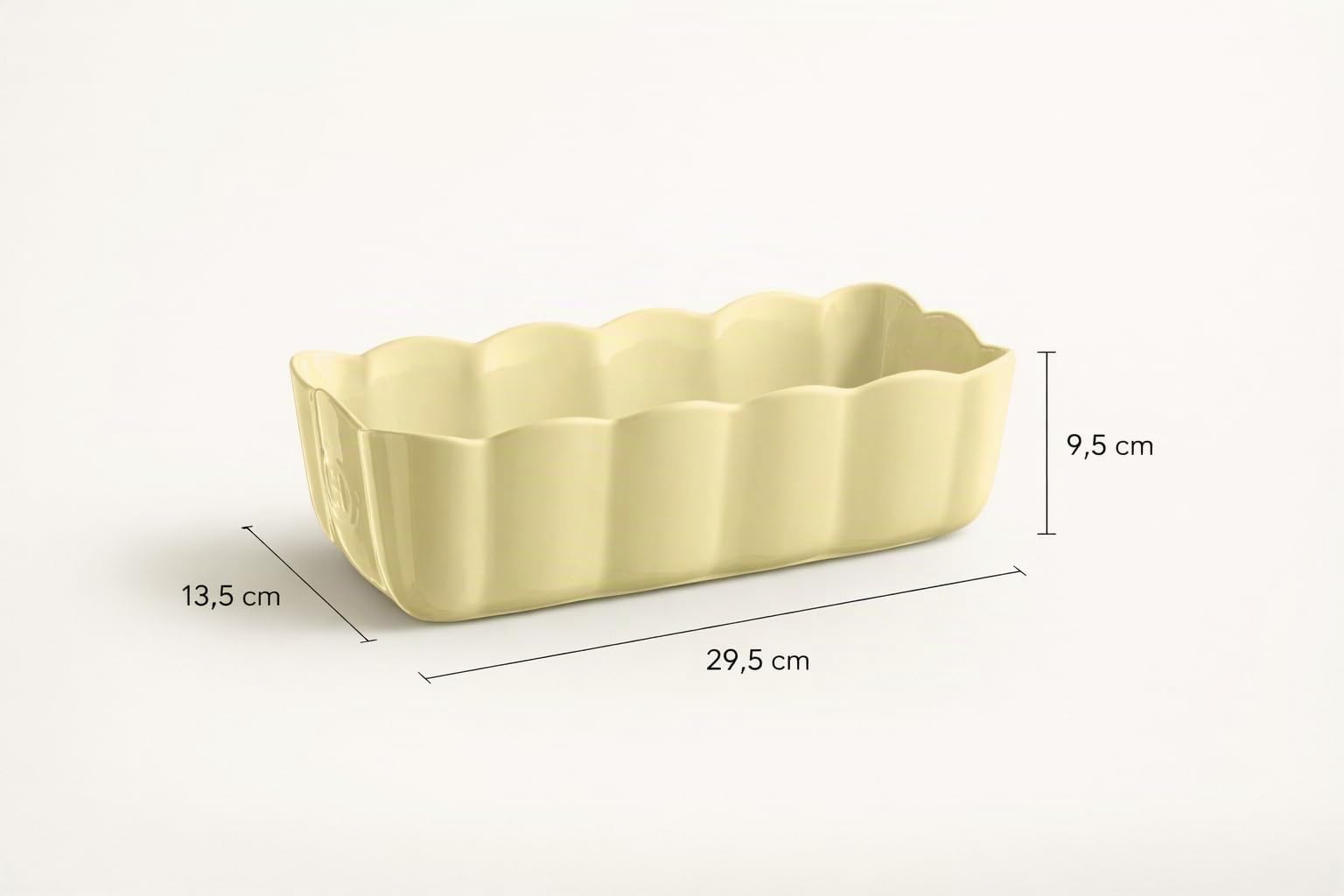 Emile Henry Moule à Cake Madeleine – Céramique Haute Résistance – Cuisson Homogène – Coloris Jaune Vanille – Fabriqué en France