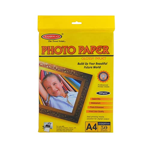 Image of Bambalio BPG 180-50 (Classic) Glossy Photo Paper, 180 gsm, 50 Sheets A4 Size