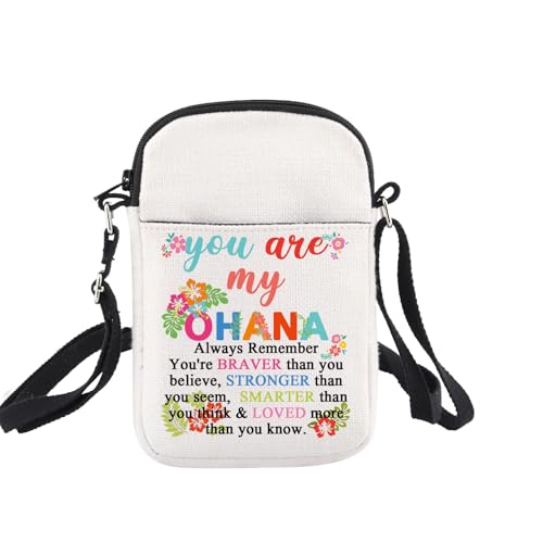 Ohana Gifts You're My Ohanas Crossbody Bag Ohana Family Gifts Inspirational Hawaiian Hibiscus Flower Bag