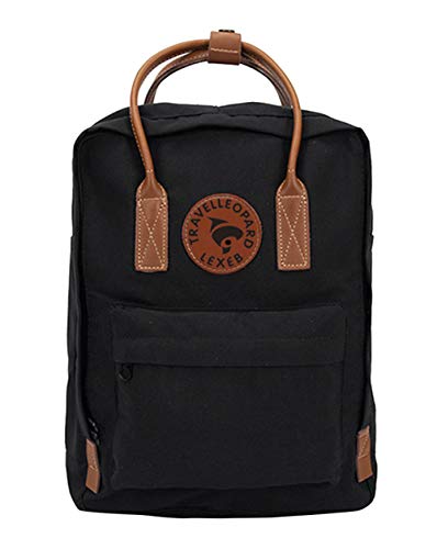 Rucksack Daypack Mädchen Jungen & Kinder Damen Herren Schulrucksack mit laptopfach für 14 Zoll Notebook Schwarz 16L