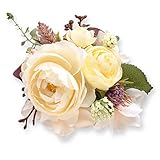 [R-days代官山] ブーケ コサージュ エクリュ ＆ ブラウン 卒業式 入学式 卒園式 入園式 フォーマル レディース 結婚式 お呼ばれ おしゃれ クリップ ピン 母 ママ ママコーデ 服装 成人式 七五三 日本製