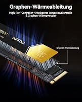 ORICO 2TB NVMe SSD M.2, PCIe 4.0X4 - Bis zu 7400MB/s M2 SSD, 3D NAND Flash M.2 2280 Internes Solid State Laufwerk, Kompatibel mit macOS Windows für Gamer und Kreative-e7400 – Ansicht 5