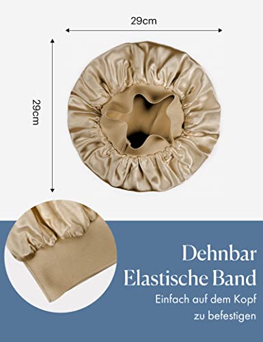 Schlafmütze aus Seide für Damen mit langen Haaren