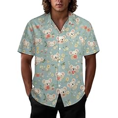 Cute Koala Face Spring Flowers