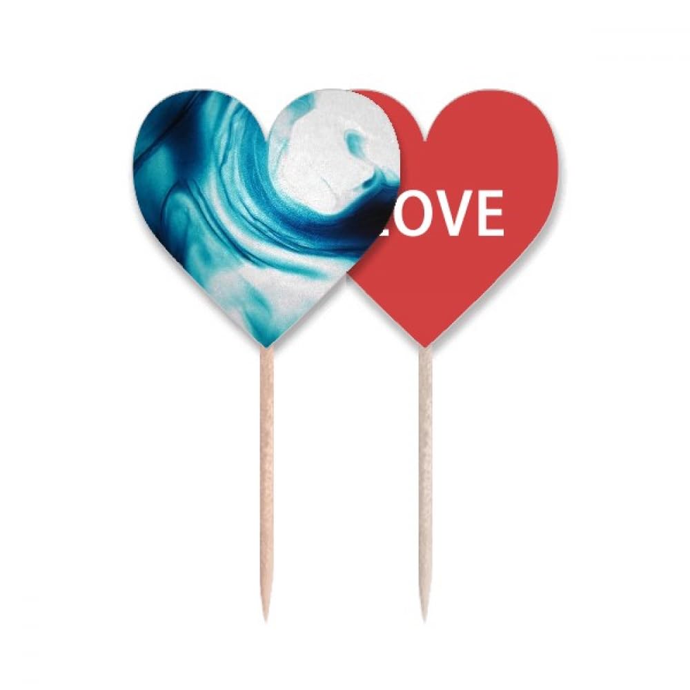 Cure-dents bleu liquide drapeau cœur idéal pour vos apéritifs festifs