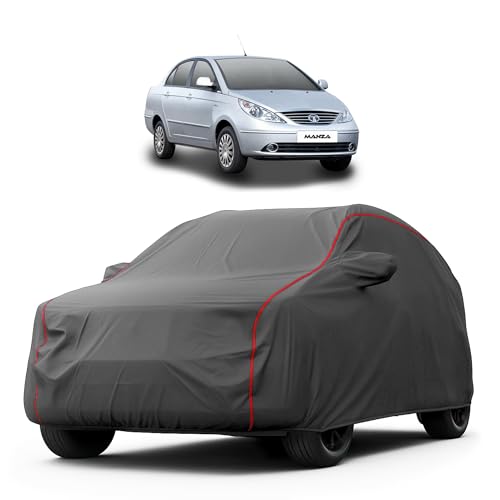 Image of Heavy-Duty Car Cover for Compatible with Tata Manza (2011 to 2025 All Models) Deluxe Car Protection Cover - Waterproof & UV-Resistant All-Season Exterior Protection