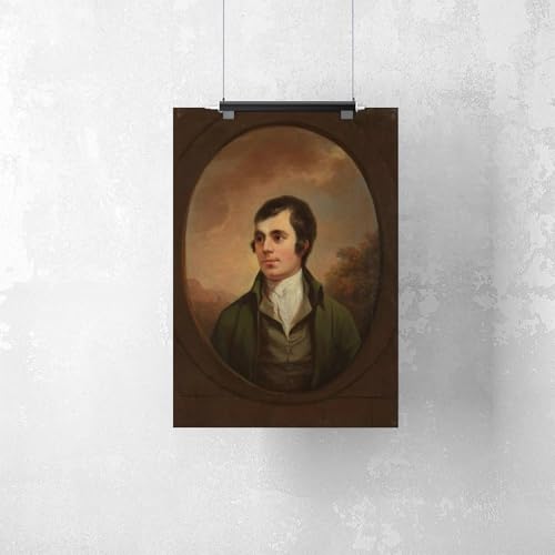 Portrait de Robert Burns impression sur toile déco chambre 30x45cm