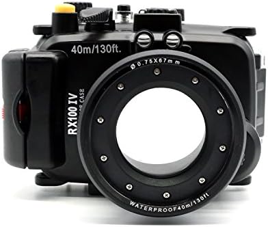 CameraPlus - 40M / 130ft Waterproof Underwater Camera Housing Diving Case for Sony RX100 IV RX100 M4 with Accurate Alarm Buzzer Equipment And 1/4 tripod connector