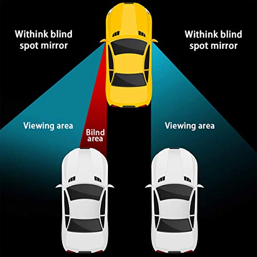 Car Blind Spot Mirror, Fan Shaped Hd Glass Frameless Stick On Adjustabe Few Convex Wide Angle Rear View Mirror For Car Blind Spot, Pack Of 2 (Fan Shape) #TOP4