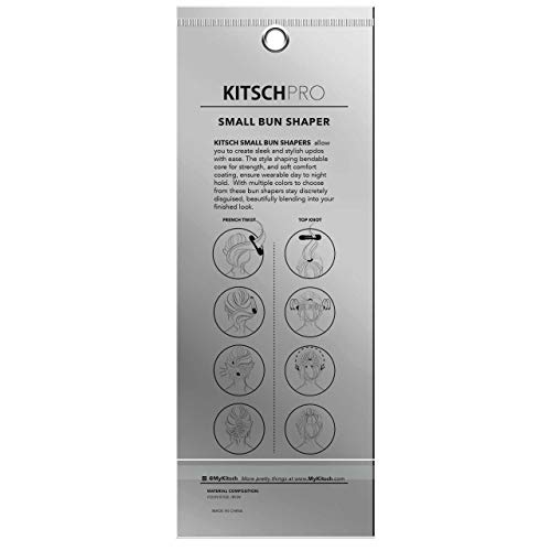 Kitsch Bun Shaper And Heatless Hair Curler | Hair Bun Maker | Lazy Hair Curler | Holiday Gift Small Bun Maker For Hair | French Twist Bun Shaper (Small | Brown) #TOP2