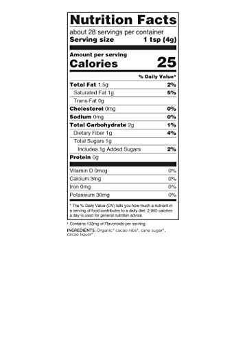 Navitas Organics Cacao Powder, 8Oz. Bag — Organic, Non-Gmo, Fair Trade, Gluten-Free & Sweetened Cacao Nibs, 4Oz. Bag - Organic, Non-Gmo, Fair Trade, Gluten-Free #TOP6