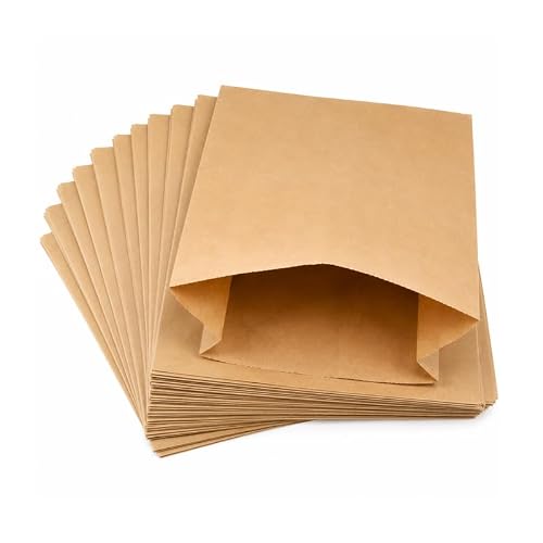 Fr Enterprises Brown Paper Bags With Handles -250 Large Paper Bags 10X12x3.5”-Perfect For Lunch, Takeaway, Grocery And Party Use