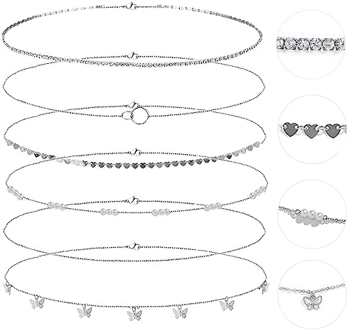 Glamifyr Bauchkette Set 4-teilig Gold - Layered Taillenkette Mit Perlen, Verstellbar