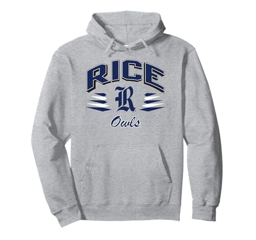 Rice Owls Retro Diamond Gray Officially Licensed Pullover Hoodie