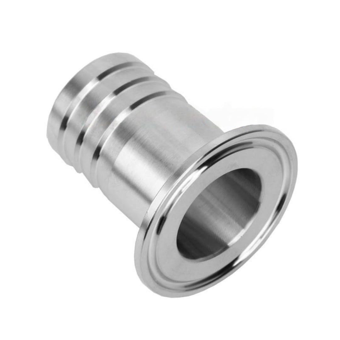 Conector de púas for manguera sanitaria de acero inoxidable 304 - Virola de triple abrazadera, resistente a los rayos U-V, alta presión, reutilizable, dispositivo compacto(63mm x 77.5mm)