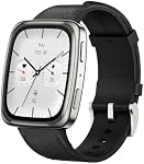 Amazfit En cours 2 Montre intelligente 1.75" AMOLED Affichage, cartes offline avec GPS, 10 Batterie de jour, 160+ Modes sportifs, imperméable, Fréquence cardiaque & Sleep Fitness Tracker pour Android & iPhone, Cuir noir