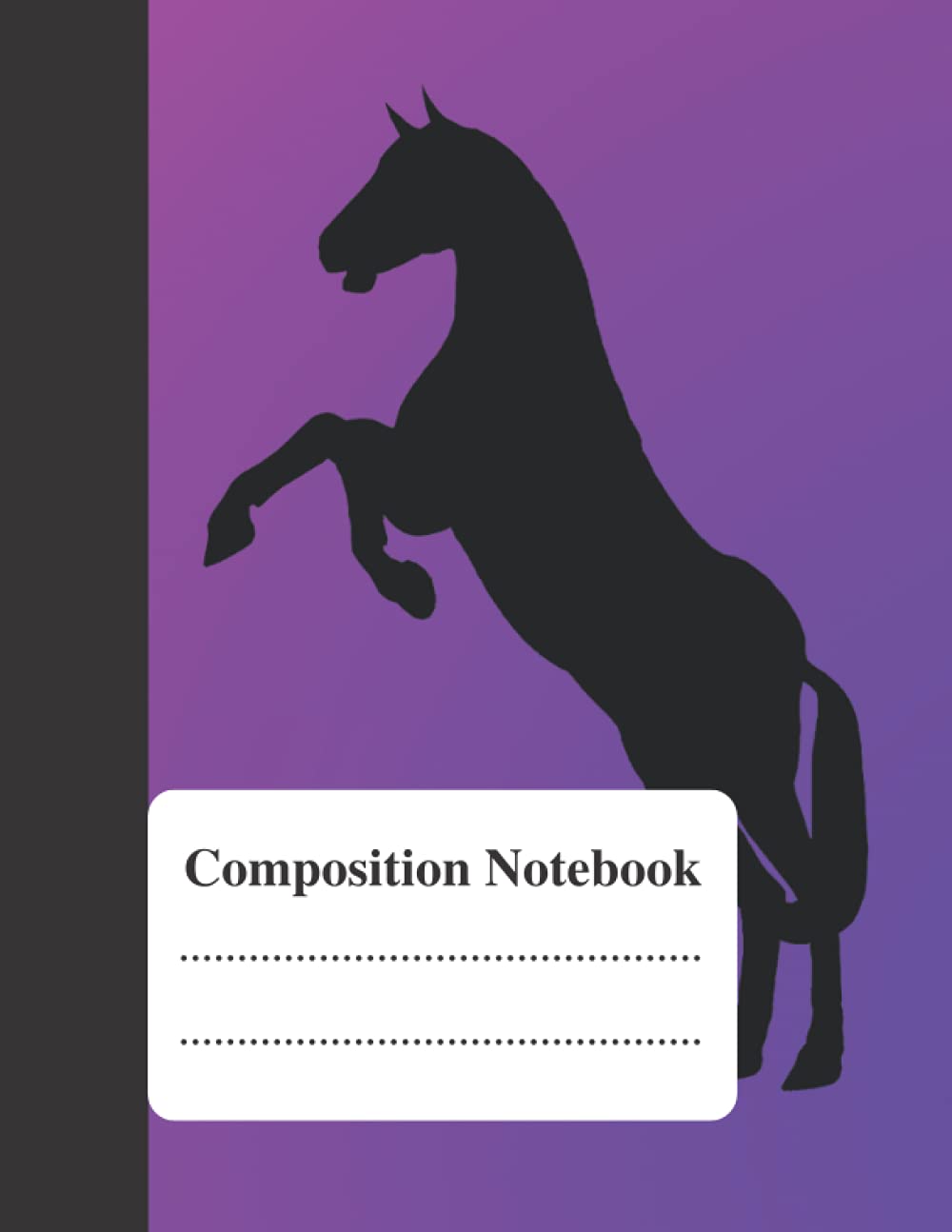 Horse Themed Composition Notebook, perfect Back to school wide ruled for boys girls ages 3 – 5 6 – 8 9 - 12 , gift for all horse lovers: Horse Themed ... wide ruled for girls boys men and women