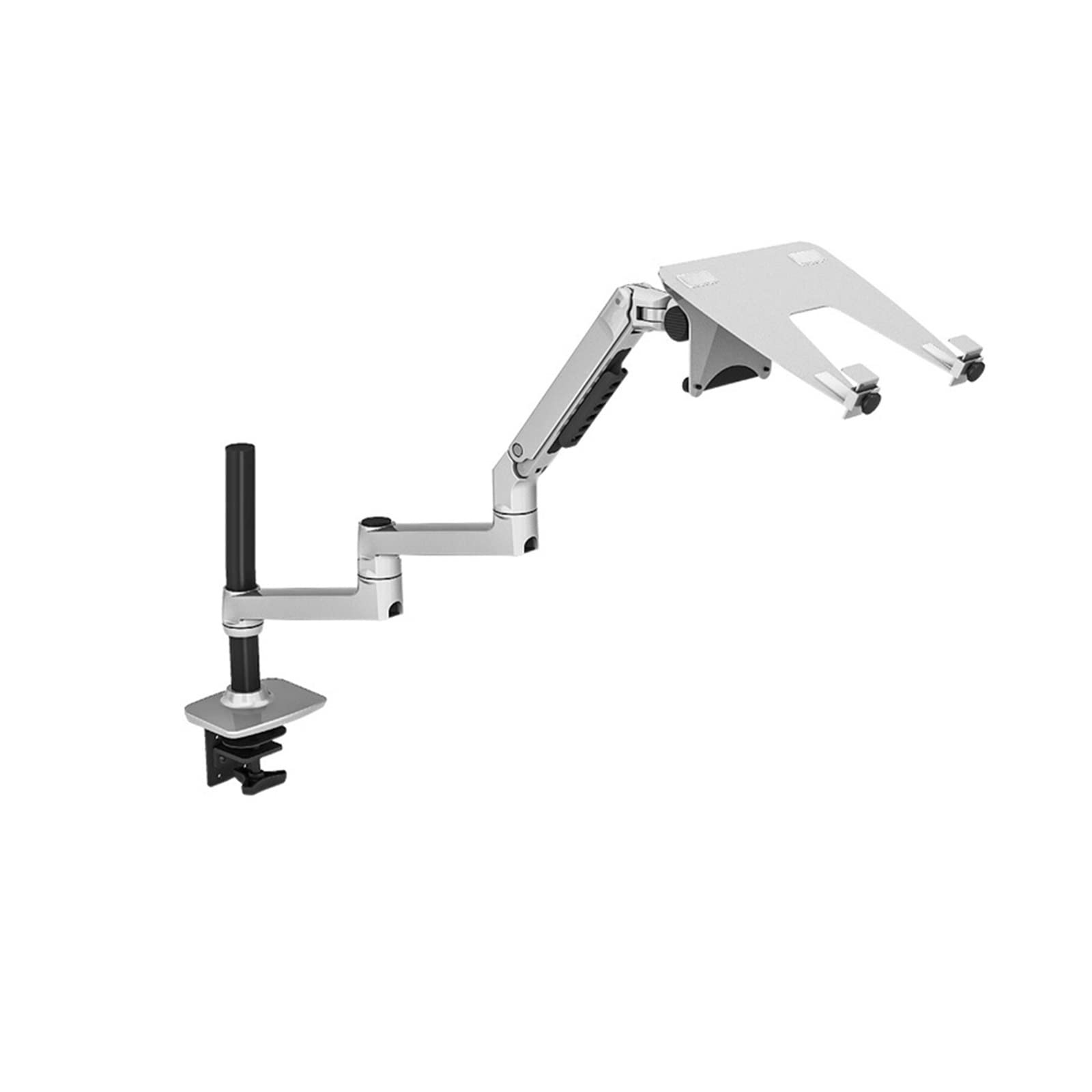 SaryEdge Full Motion Monitor Arm Stand with Mechanical Spring for Ergonomic Desktop Setup,Silver,Silver