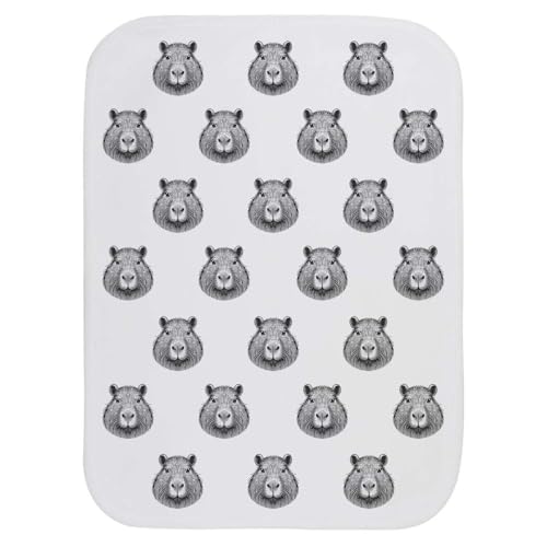 Azeeda 'Capybara Face' Baby Burp/Wash Cloth (BC00033854)