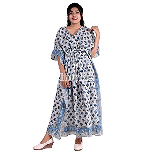 Vestido de playa largo para mujer en talla única multicolor de diseño holgado casual