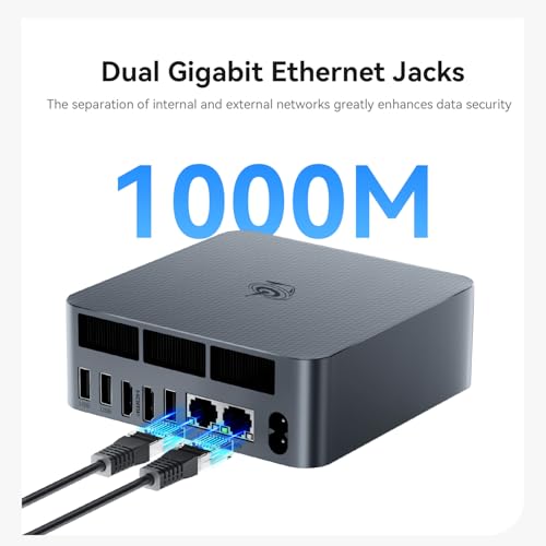 Image of Beelink EQi12 Mini PC W11 Pro, i3-1220P(10C /12T up to 4.4 GHz), 16GB DDR4 500G NVME SSD with UHD Graphics Built in PSU WiFi 6 /BT5.2 /2 * 1000M LAN, Dual Display Mini PC Computer