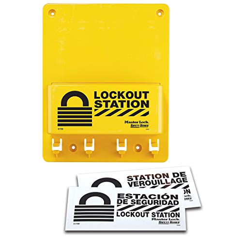 Giallo in policarbonato da parete lockout/tagout fornitura Center è impatto e resistente alla corrosione