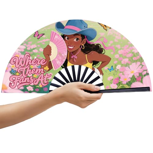 MBDFUT Ventilador de mano con botas grandes de 13 pulgadas en el suelo, donde los fanáticos de Clack para baile en línea, ventilador portátil para decoración de vaqueros, iglesia, rave, fiesta de boda