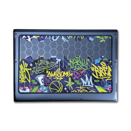Image of Carbon Fiber Laptop Skin Compatible with Alienware M16 R2 (2024) - Neon Tags - Premium 3M Vinyl Protective Wrap Decal Cover - Easy to Apply | Crafted in The USA by MightySkins