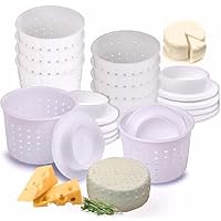 10 Käseförmchen mit Spender 300 ml - Set für den Hausgemachten Hartkäse und Weichkäse - Käsekorb