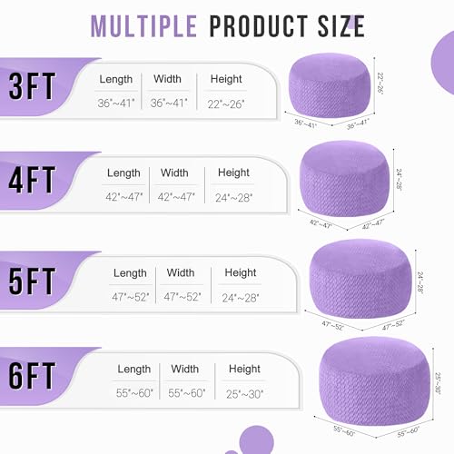 Image of 3FT Bean Bag Chair,Giant Bean Bag Chairs for Adults,Big Bean Bags with Memory Foam Filled, Large Beanbag Chairs with Chevron Plush Cover-Purple