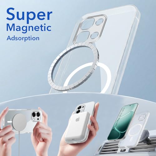 Image of Jkobi Lifetime Anti-Yellow MagSafe Compatible Clear Back Cover Case for Oppo F31 5G | Oppo F33 5G (Sleek Hard Crystal | Shockproof and Camera Protection)