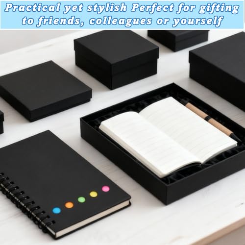 TIANCEWAN Carnet de Notes avec Post-it et Stylos, Set de 2 Carnets (Carnet Spirale + Petit Carnet de Notes de Poche), Cahier Spirale pour Travail et Petit Carnet Spirale pour Déplacement pour Bureau É – vue 6
