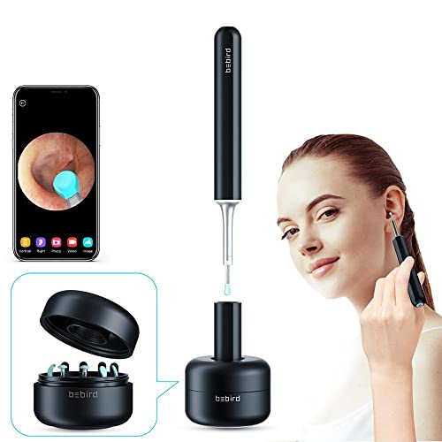 BEBIRD X17 Pro Earwax Cleaner Endoscope with 6 LED Lights, 3.5mm 1080P HD WiFi Ear Wax Removal Kit Wireless Camera Digital Otoscope for Android and iOS System Smart Phone
