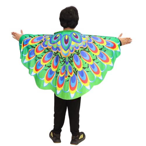 Image of Kaku Fancy Dresses Dance Butterfly Wings, Dragon Wings, Fabric Wings for Kids | Soft Fabric Wings Dancing Costume For Unisex - Multicolor, Fress Size