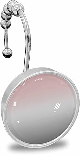 Miniatura 8 de Shower Curtain Hooks Set of 12 Farm Animal Pig Cock Sheep Country Style Crystal Glass Shower Curtain Rings for Bathroom Decorative Stainless Steel