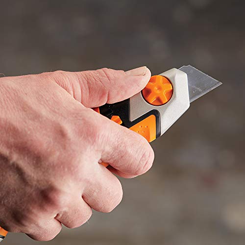 Estilete Fiskars 770220-1001 Pro, lâmina segmentada, 25 mm, laranja/preto