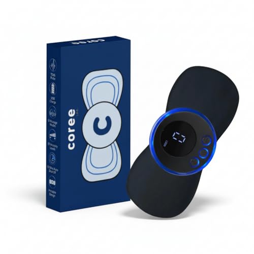 CoreeLab ESPF Massager for Pelvic Floor | Wireless Rechargeable EMS Mini Massager with 8 Modes, Compact Muscle Stimulator with Sticky Pads for Back, Waist, Abdomen & Pelvic Area Relaxation