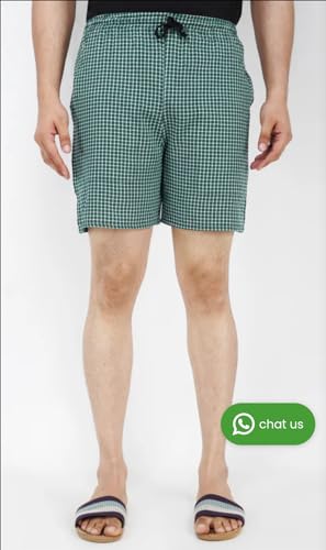 Image of Men's Cotton Regular Fit Checkered Shorts with Inside Comfortable Elastic Waistband (Pack of 3)