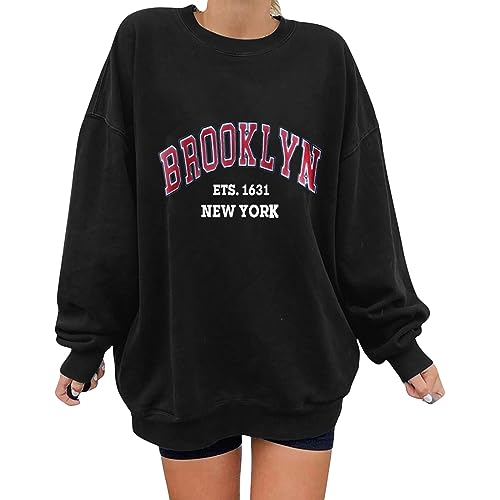 Sweatshirt femme coupe lâche Y2K au design original avec lettres