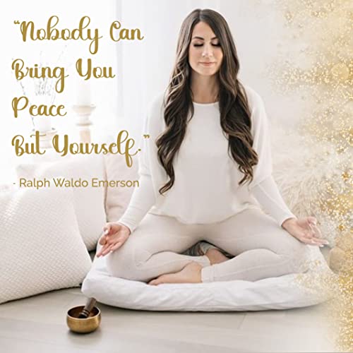 Tibetan Singing Bowl Set By The Ohm Store With Healing Mantra Engravings — Meditation Sound Bowl And Wooden Striker Handcrafted In Nepal — Yoga, Chakra Balancing, Reiki Healing, And Mindfulness #TOP4