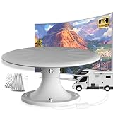 RV Antenna Roof Mounted RV TV Antenna with Signal Amplifier Long Range Digital HDTV Antenna for Camper Motorhome Travel Trailer Compatible with Smart TV Supports 8K 4K 1080P 10m Coaxial Cable